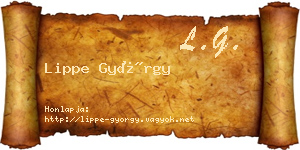 Lippe György névjegykártya